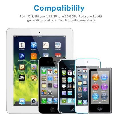 Mains 3-Pin UK Plug USB 1AMP & Apple 30 Pin USB Charger - iPhone 3G/3GS/4/4s, iPad 1/2/3, iPod Touch 1/2/3/4, iPod 5th Gen, iPod Classic, iPod Nano 1/2/3/4/5/6 - WHITE - Image 5