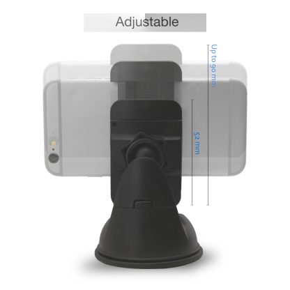 Sticky Gel Suction Pad Adjustable Grip Mobile Phone Holder Mount - BLACK - Image 5