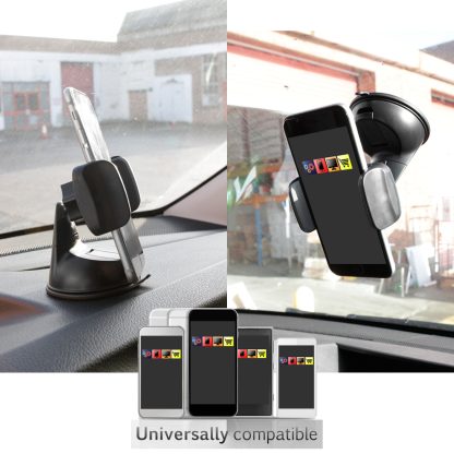 Sticky Gel Suction Pad Adjustable Grip Mobile Phone Holder Mount - BLACK - Image 6