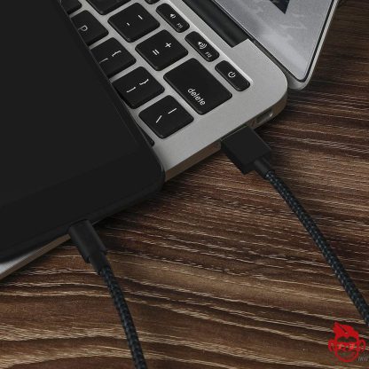 USB Type C Cable [1Pack 3M] USB C Cable Extra Long Durable Nylon Braided Charging USB Type C Data Sync Cord Compatible for?LG G5  - BLACK - Image 6